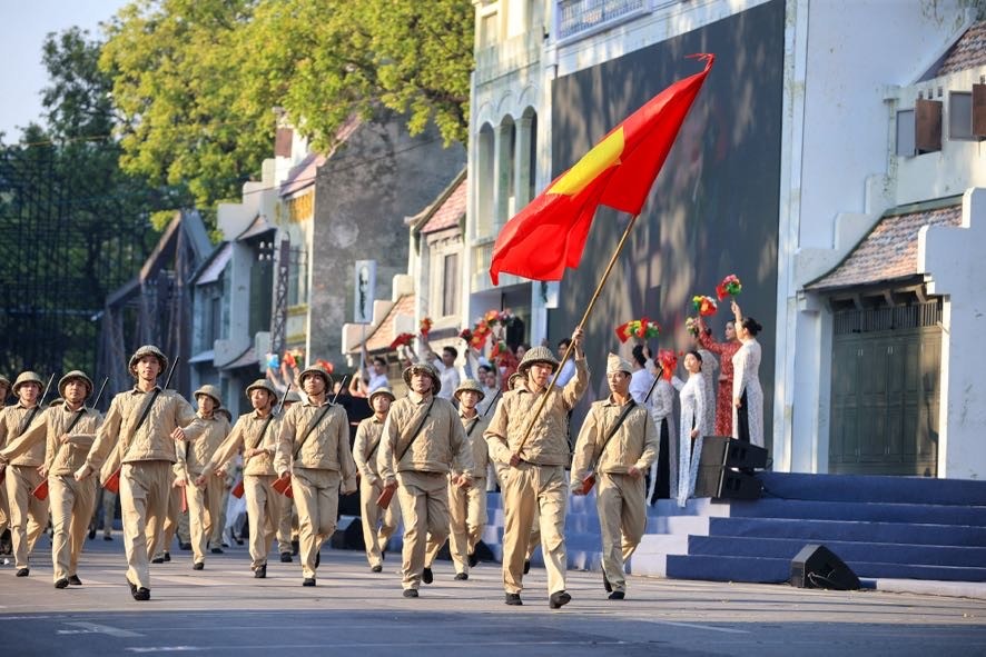 The segment “The Spirit of Hanoi” showcased the character and creativity of the people of Hanoi in building and developing the capital. (Photo: VGP/Nhat Bac)