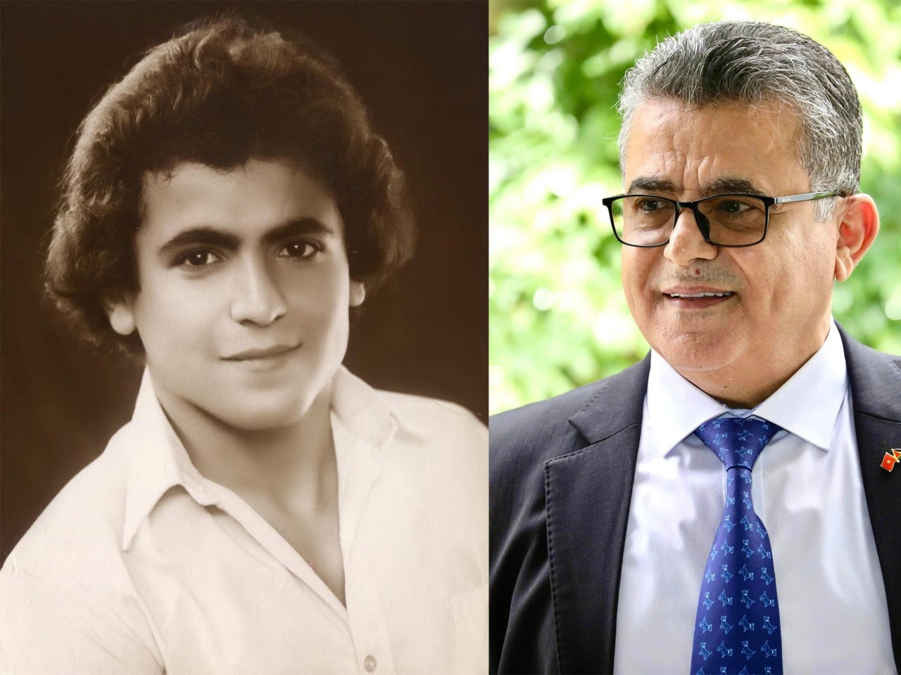 Ambassador Saadi Salama during his studies in Vietnam in the 1980s (left) and in the present. (Photo: FB/Character)