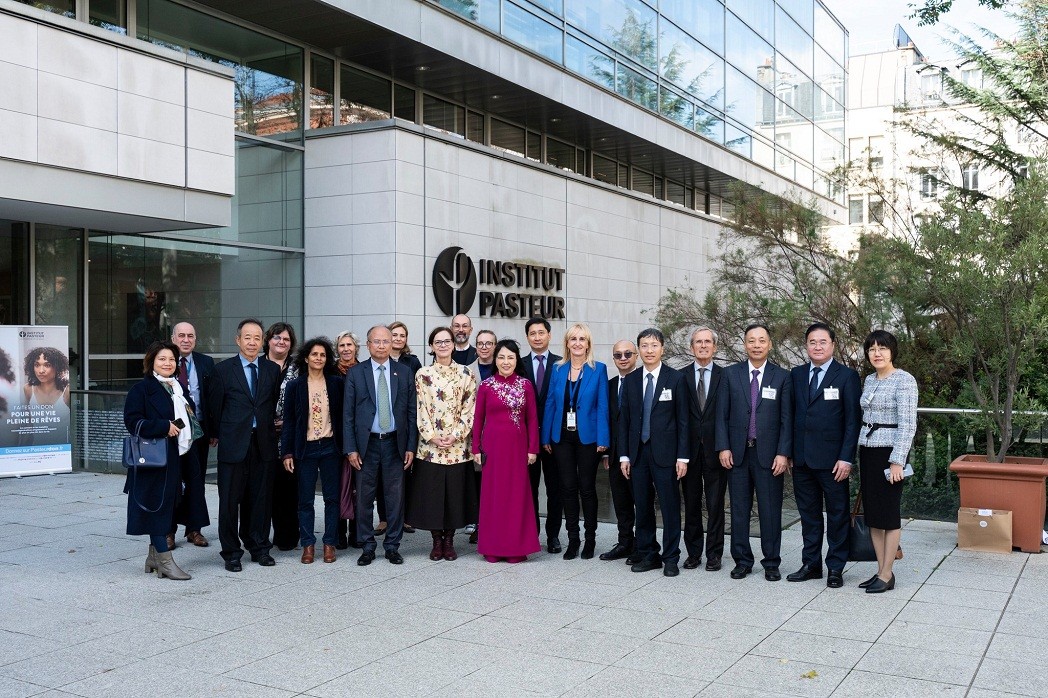 Outside the The Pasteur Institute is a French non-profit private foundation dedicated to the study of biology, micro-organisms, diseases, and vaccines.