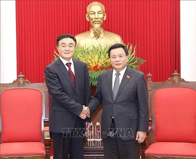 Prof. Dr. Nguyen Xuan Thang, Politburo member, Director of the Ho Chi Minh National Academy of Politics (HCMA), and Chairman of the Central Theory Council and Prof. Dr. Nguyen Xuan Thang, Politburo member, Director of the Ho Chi Minh National Academy of Politics (HCMA), and Chairman of the Central Theory Council of the Communist Party of China (CPC) (Photo: VNA)