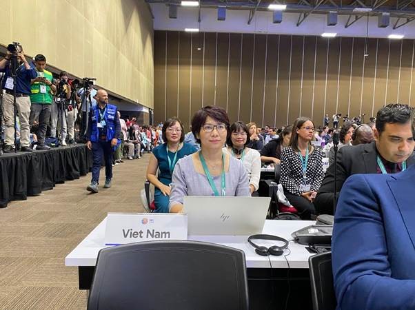 Vietnamese delegation at the opening ceremony of COP16. (Photo: Ministry of Natural Resources and Environment website)