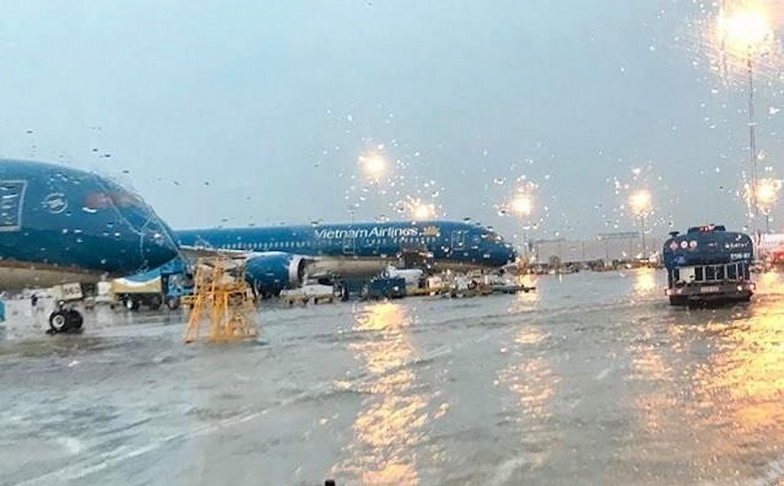 Typhoon Trami caused Vietnam Airlines to cancel 90 flights. Photo: Archive