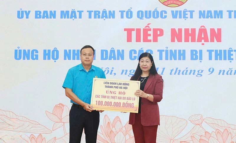 Hanoi Labor Confederation Mobilizes Support for People Affected by Storms and Floods