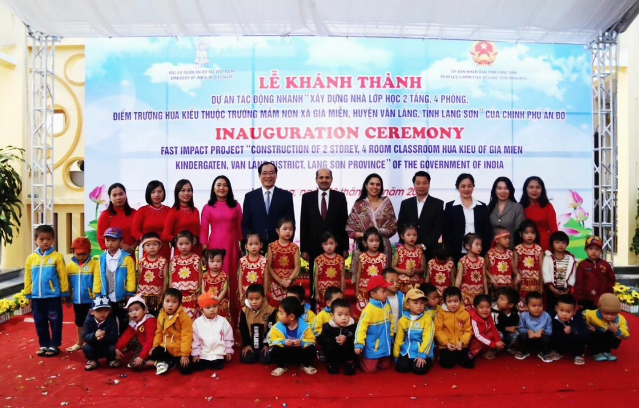 India Funds New Classroom Building at Hua Kieu School, Lang Son