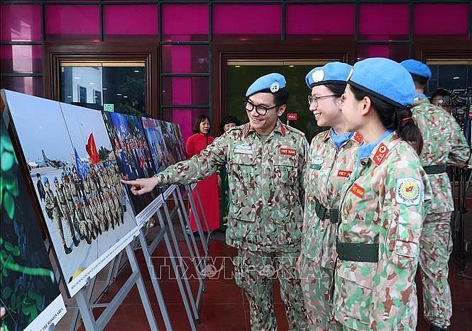 Vietnamese female peacekeepers. (Photo: VNA)