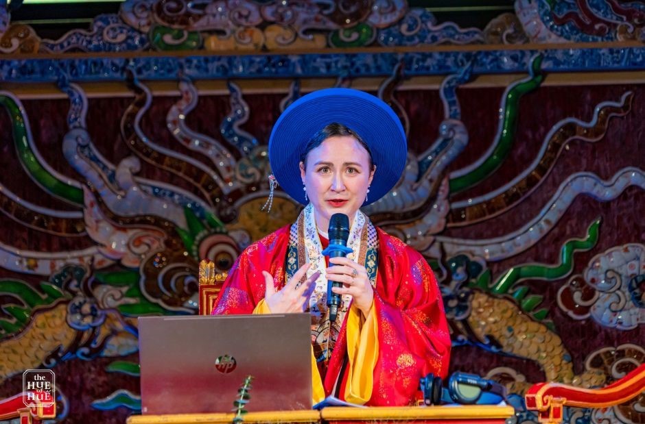 Art Historian Amandine Marie Anne Dabat, fifth-generation descendant of Emperor Ham Nghi. Photo: Hue Monuments Conservation Center