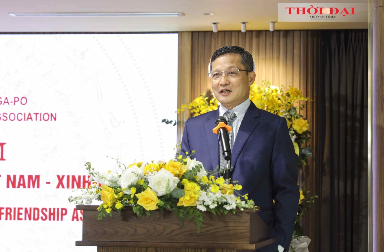 VSFA President Vu Viet Ngoan spoke at the ceremony. (Photo: Dinh Hoa)