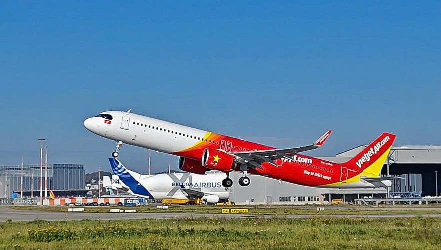 Vietjet welcomes a new aircraft to its fleet, enhancing capacity for the Lunar New Year travel season. (Photo: N. Huyen)