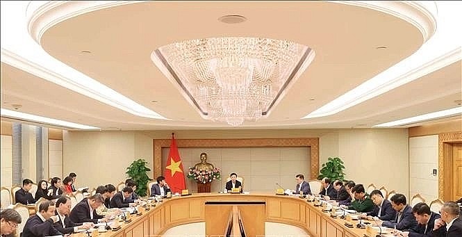 Deputy Prime Minister Tran Hong Ha chairs the meeting.