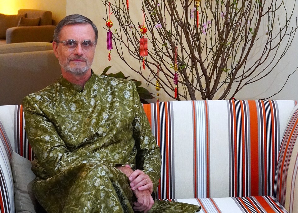 French Ambassador Enchanted by Hanoi And Vietnamese Ao Dai