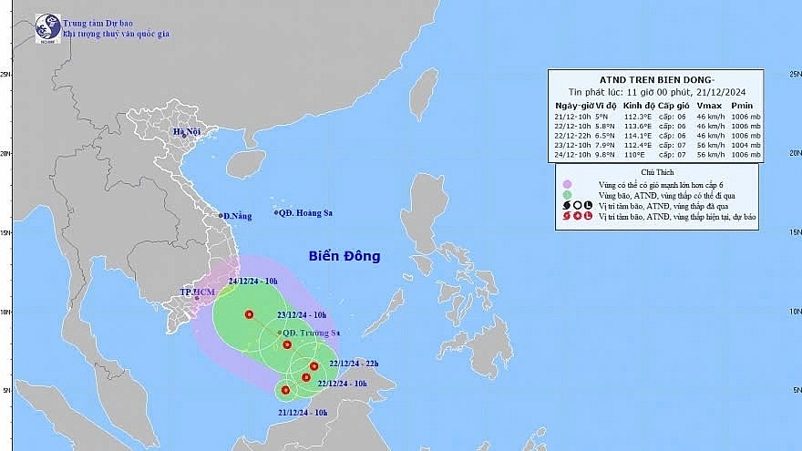 The tropical depression forming in the East Sea in December is unusual, as late-year formations are less common.