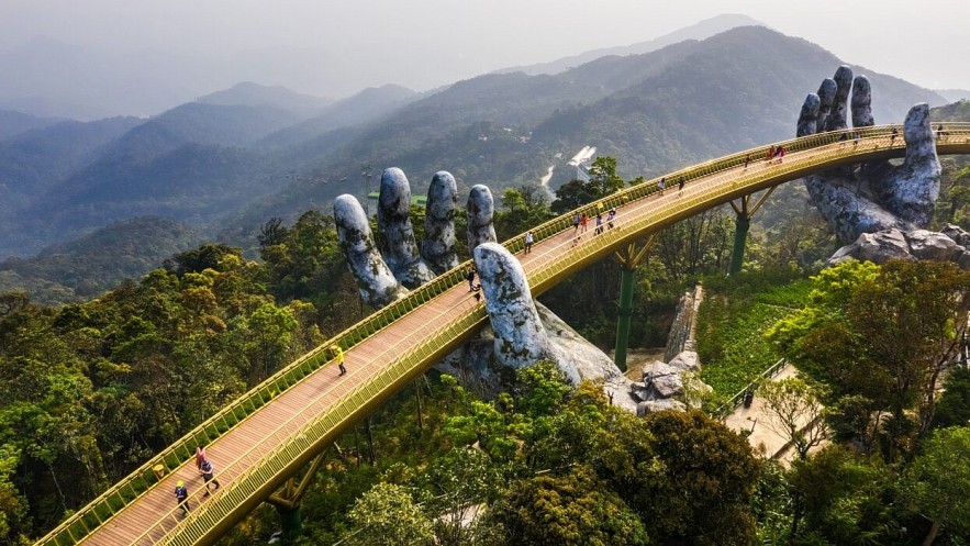 Da Nang’s iconic Golden Bridge, a symbol of its rapid growth as a global travel destination. Photo: Agoda