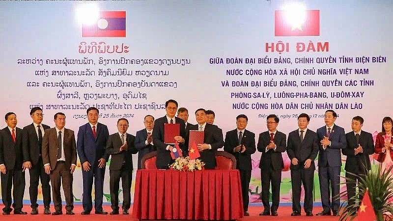 Dien Bien and three Lao provinces ink cooperation agreement for 2025-2027. (Photo: nhandan.vn)