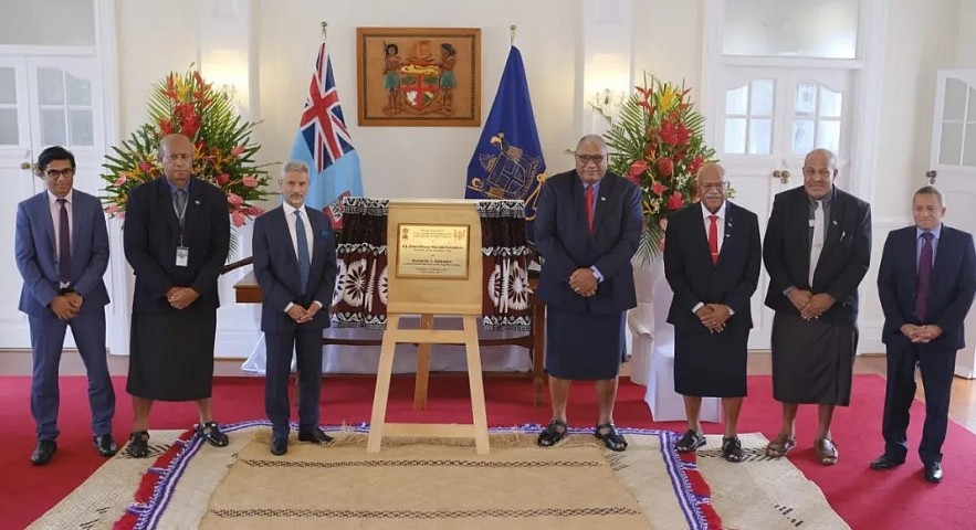 Image: India's MEA Dr S Jaishankar call on H.E. Ratu Wiliame Katonivere, President of Fiji in State House in Suva, 2023 (Source: X)