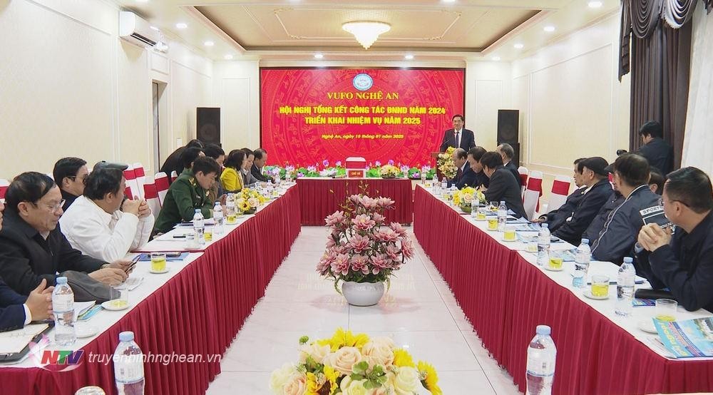 Nghe An Union of Friendship Organizations implements tasks for 2025. (Photo: truyenhinhnghean.vn)