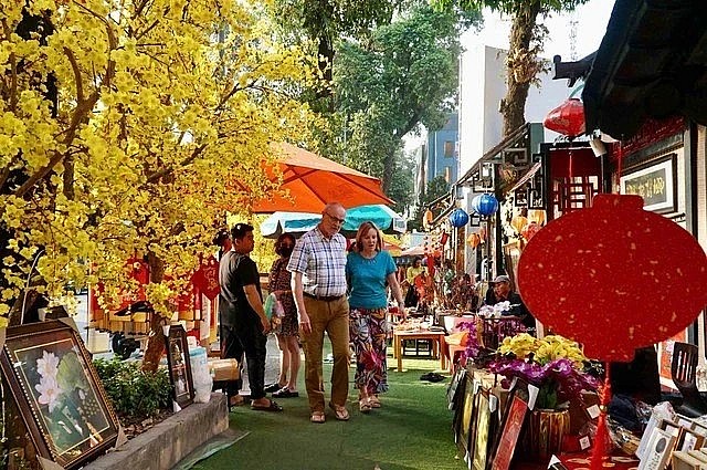 The calligraphy street in Ho Chi Minh City. (Photo: thanhnien.vn)