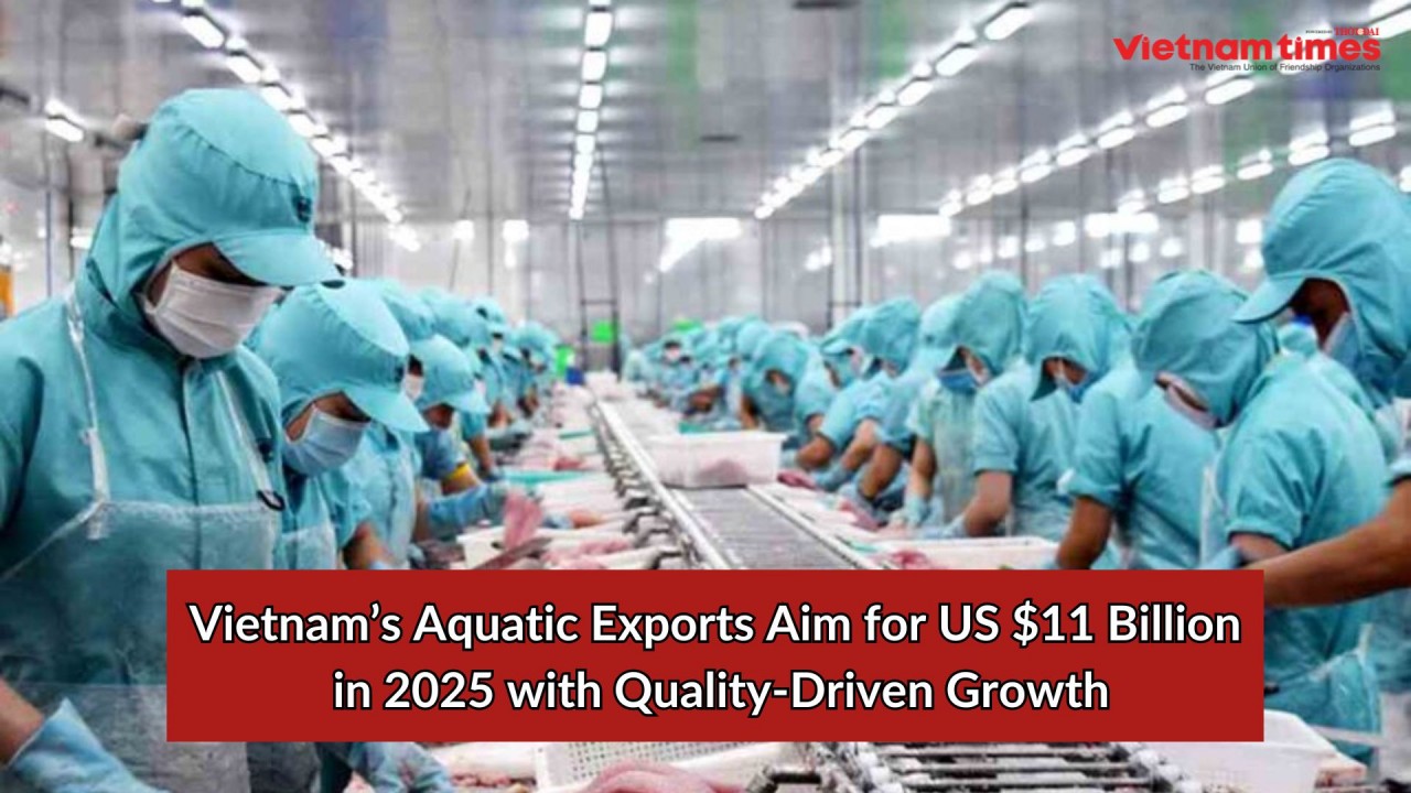 Vietnam’s Aquatic Exports Aim for US $11 Billion  in 2025 with Quality-Driven Growth