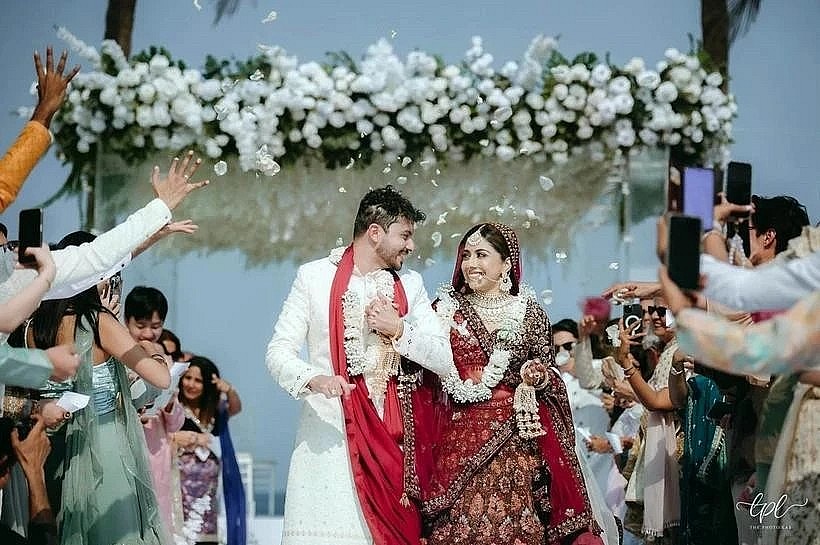 The wedding ceremony of Kulvin Kaur and Dilip Bhawan in Da Nang city (Photo: VNA)