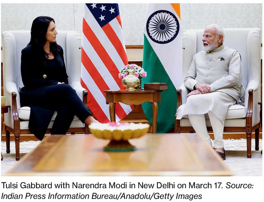 US, India Boosting Work in Security, Intel Sharing, Gabbard Says