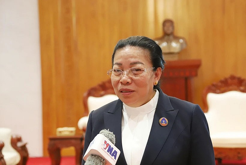 Secretary of the LPRP Central Committee and Vice President of the Lao National Assembly Sounthone Xayachak (Photo: VNA)