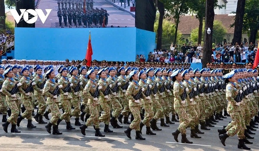 Part of the impressive military parade in Ho Chi Minh City on April 30.