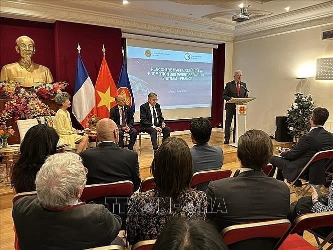 Vietnamese Ambassador to France Dinh Toan Thang at the roundtable. (Photo: VNA) Vietnamese Ambassador to France Dinh Toan Thang at the roundtable. (Photo: VNA)