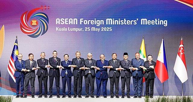 Participants to the ASEAN Foreign Ministers' Meeting in Kuala Lumpur, Malaysia, May 25, 2025.