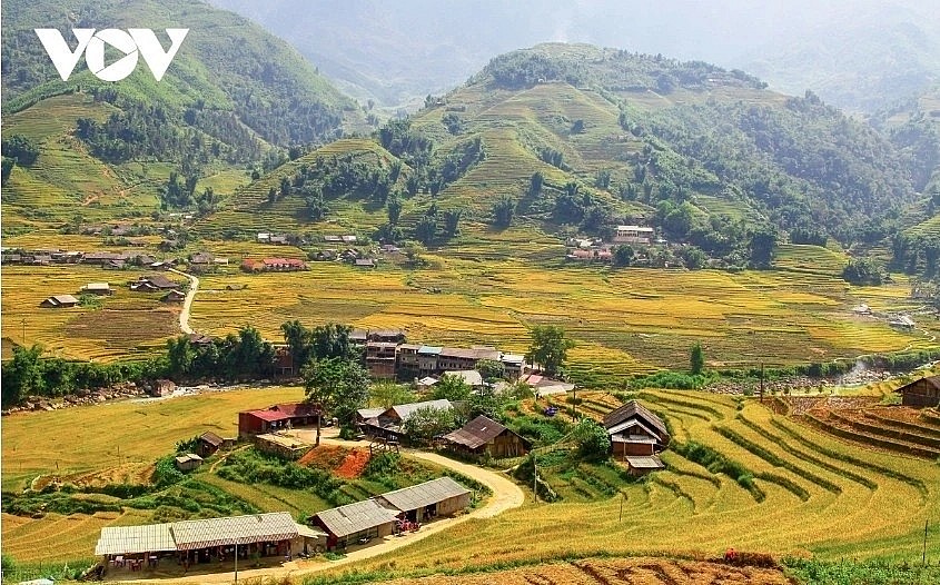 Stunning view of Sapa town in northern mountainous Lao Cai province.
