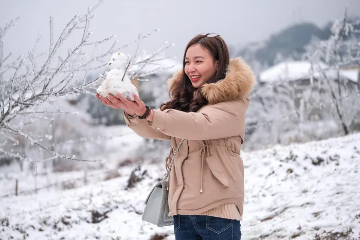 Video: Tourists excited at snowy “Europe-like” scene in Vietnam Northern mountains