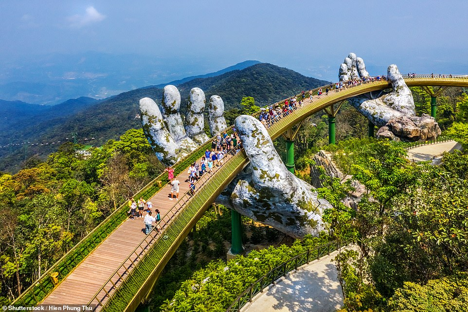 british newspaper voted vietnams golden bridge as the worlds new wonder