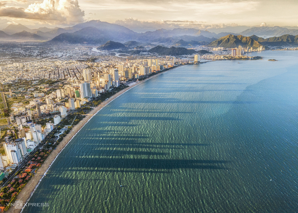 bird eye view accentuates charming beauty of nha trang coastal city