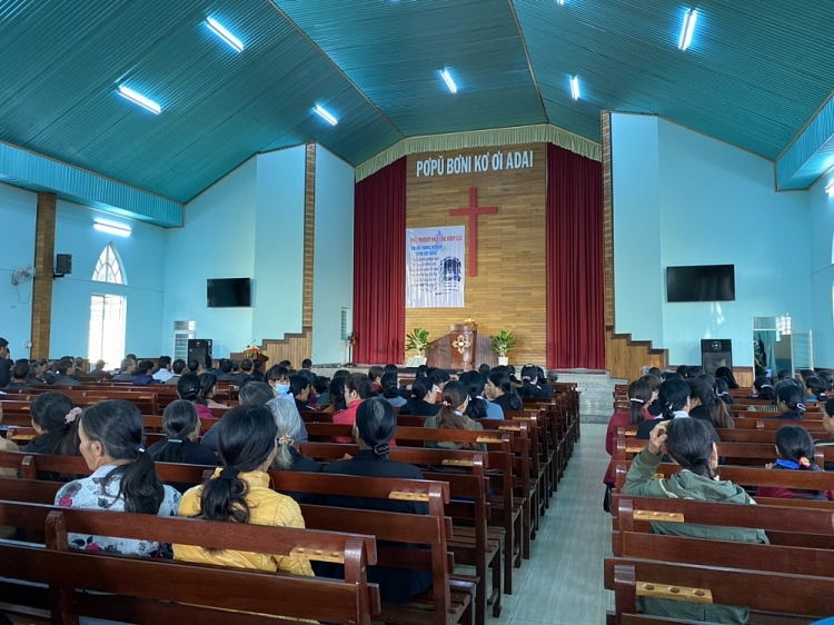 Plei Mo Nu Protestant Church: a familiar destination of parishioners every weekend