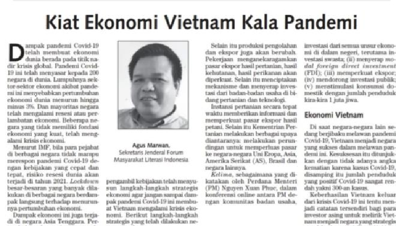 indonesia newspaper covid 19 victory vietnam is a strategic country for investment