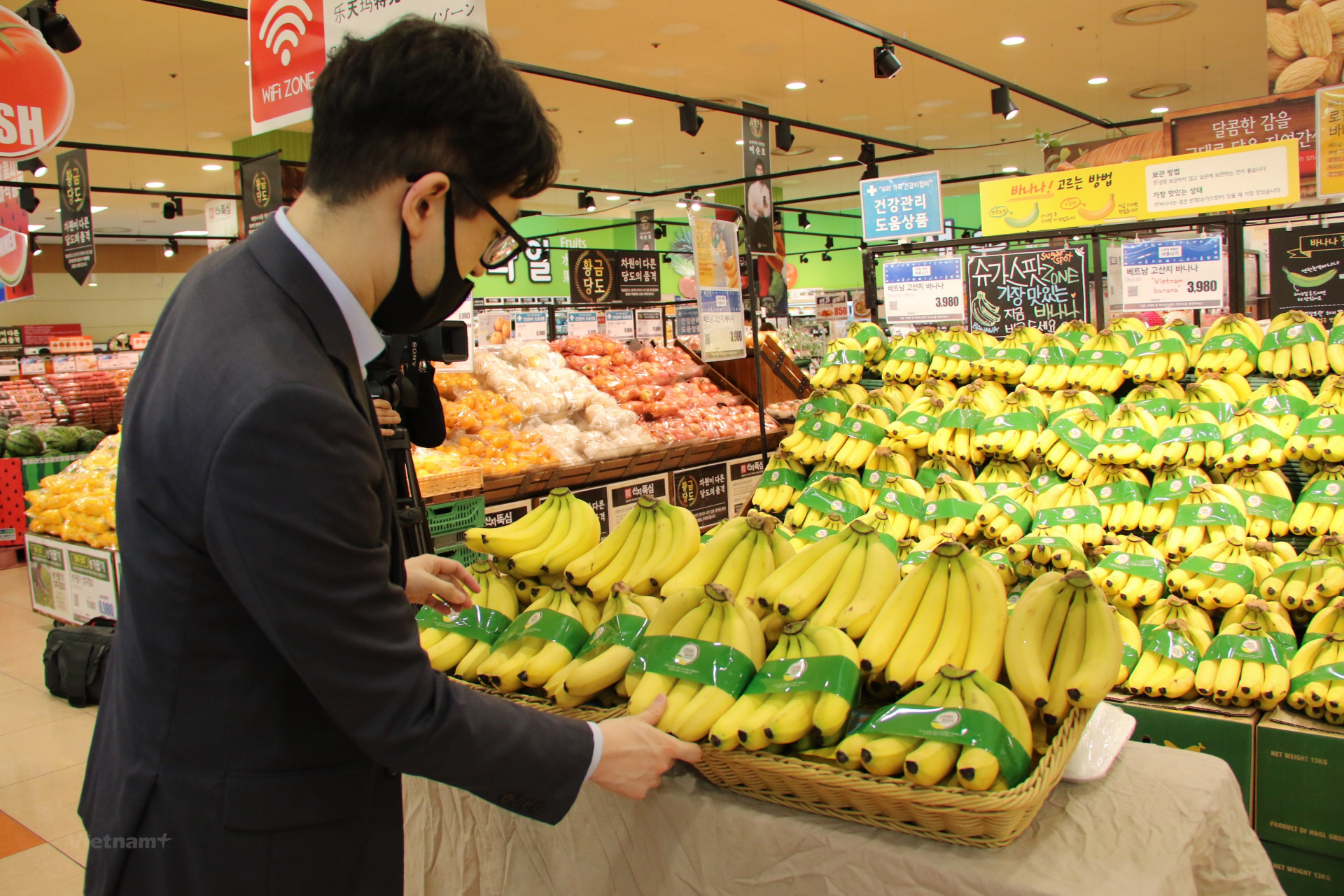 Vietnamese bananas officially sold in Lotte Mart in RoK