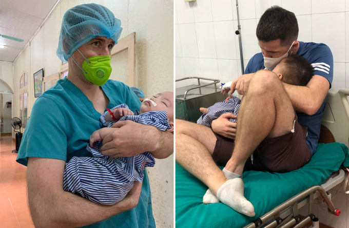 Irish single father adopts Vietnamese baby with cleft palate - video