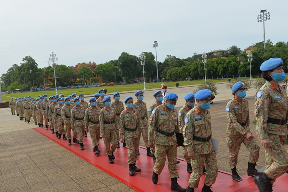 UN Peacekeepers stationed in South Sudan pay tribute to President Ho Chi Minh