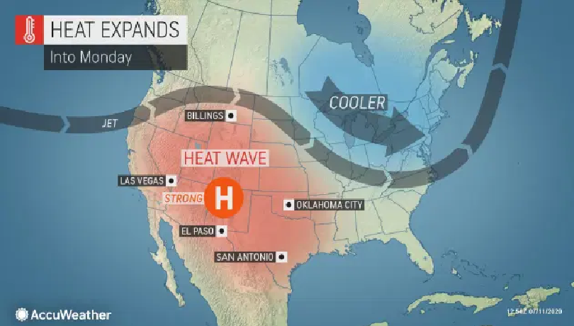 1517 high pressure settling under this jet stream will limit showers and thunderstorms leaving communities to bake in the unobstructed sunshine