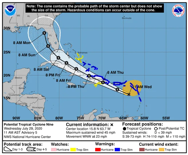 us and canada weather forecast july 30 tropical storm isaias knocks on puerto ricos door could eye florida next