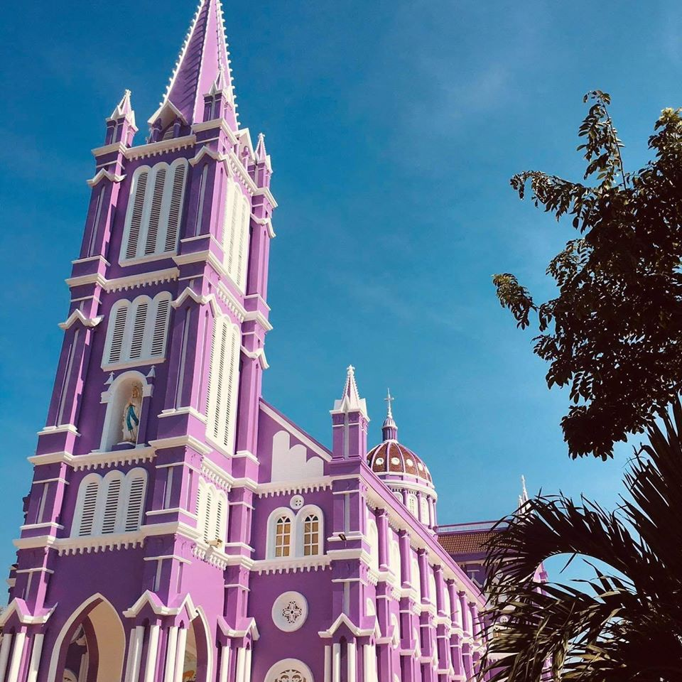 enthralling pink and purple cathedrals in vietnams central province