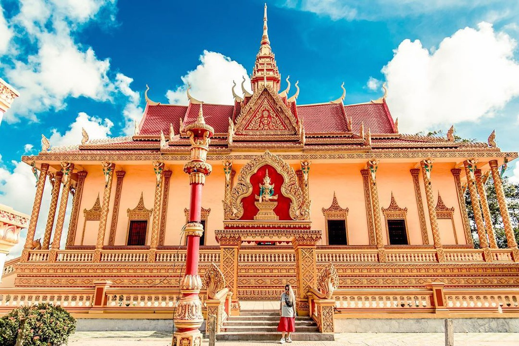 centenarian solemn khmer pagodas in western vietnam