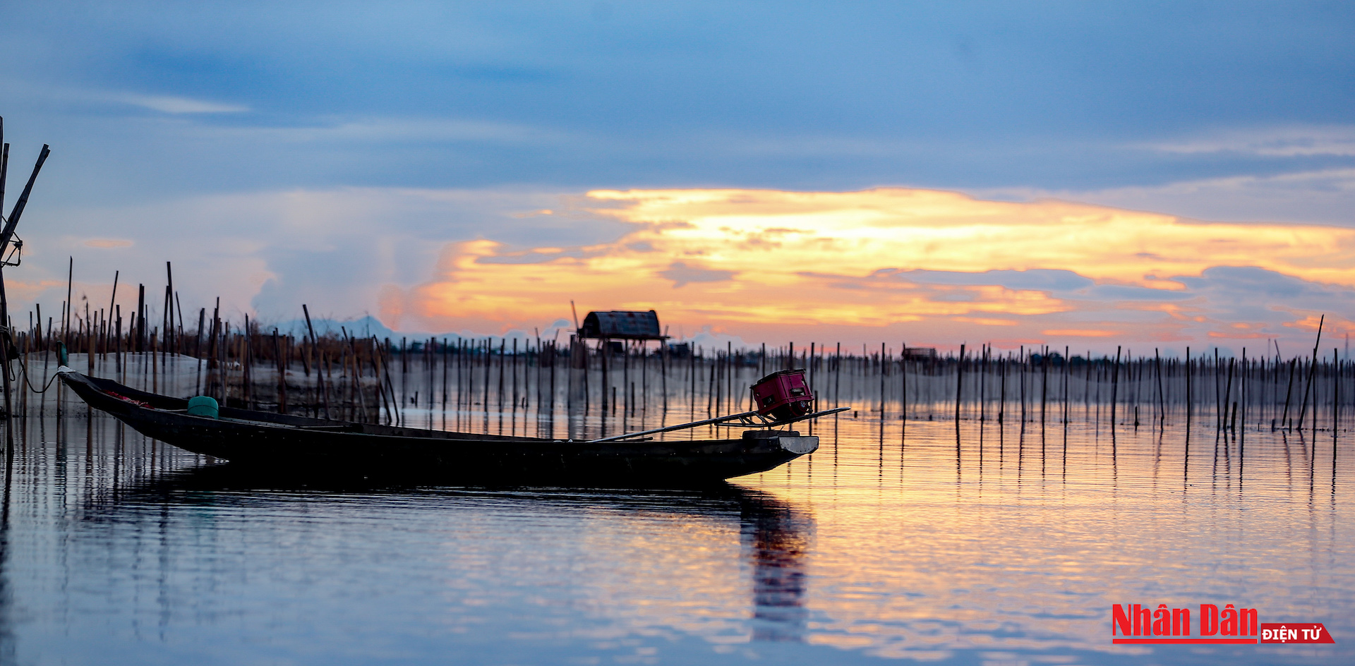 glamorous sunset at tam giang lagoon central vietnam