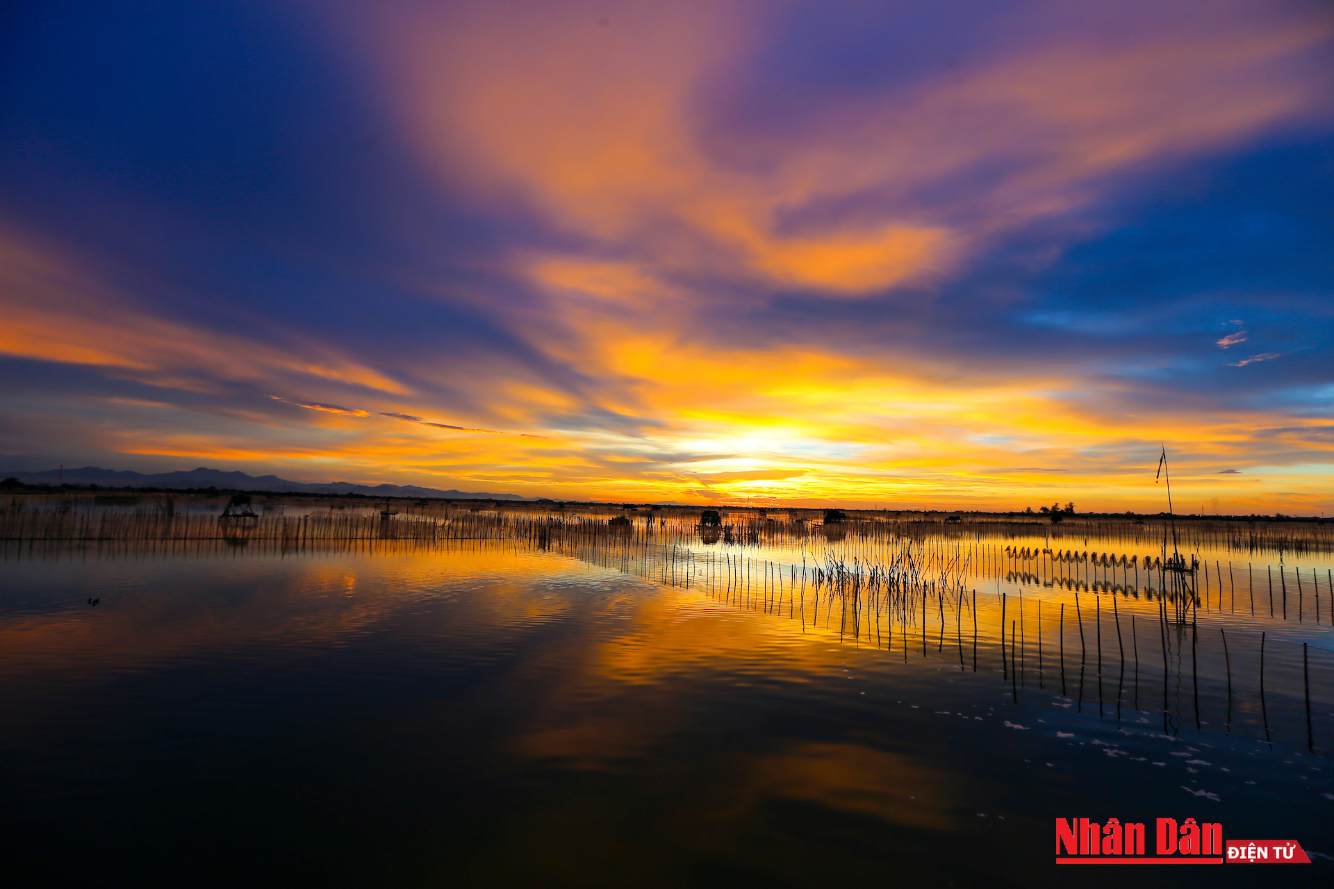 glamorous sunset at tam giang lagoon central vietnam