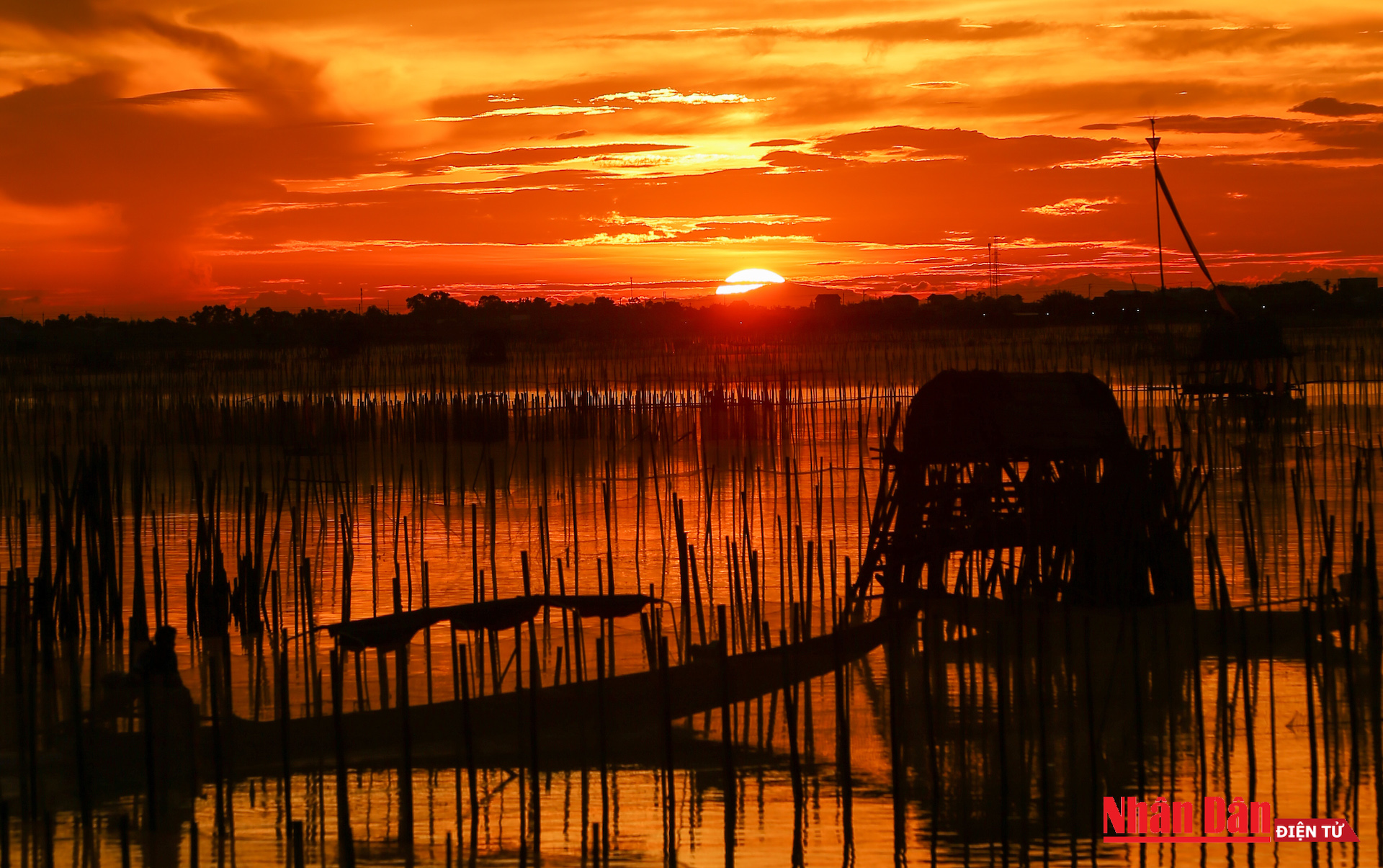 glamorous sunset at tam giang lagoon central vietnam