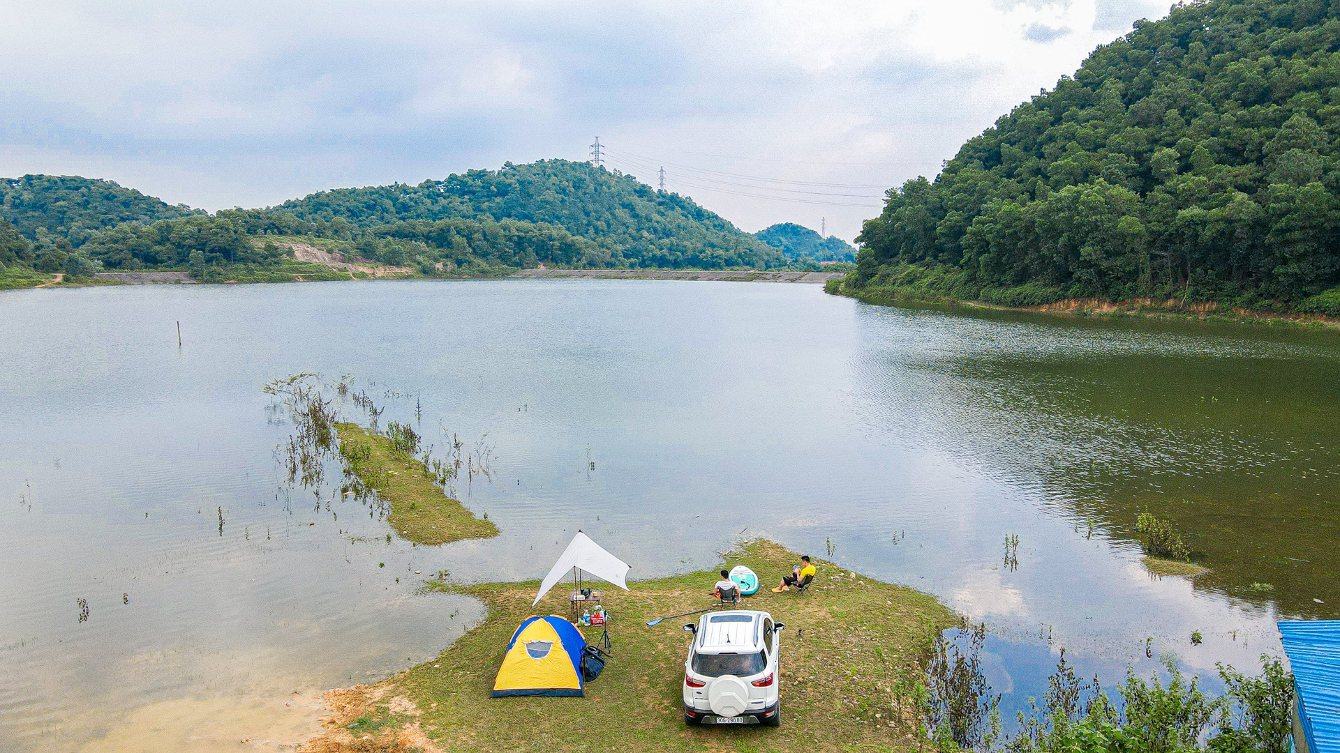 at chom nui lake breathe in the sense of tranquility