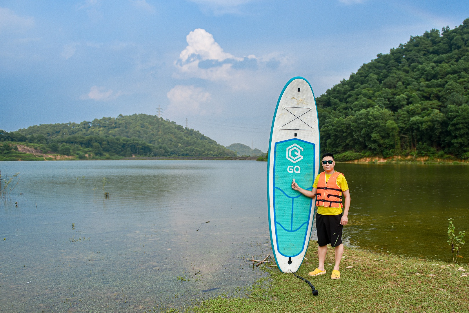 at chom nui lake breathe in the sense of tranquility