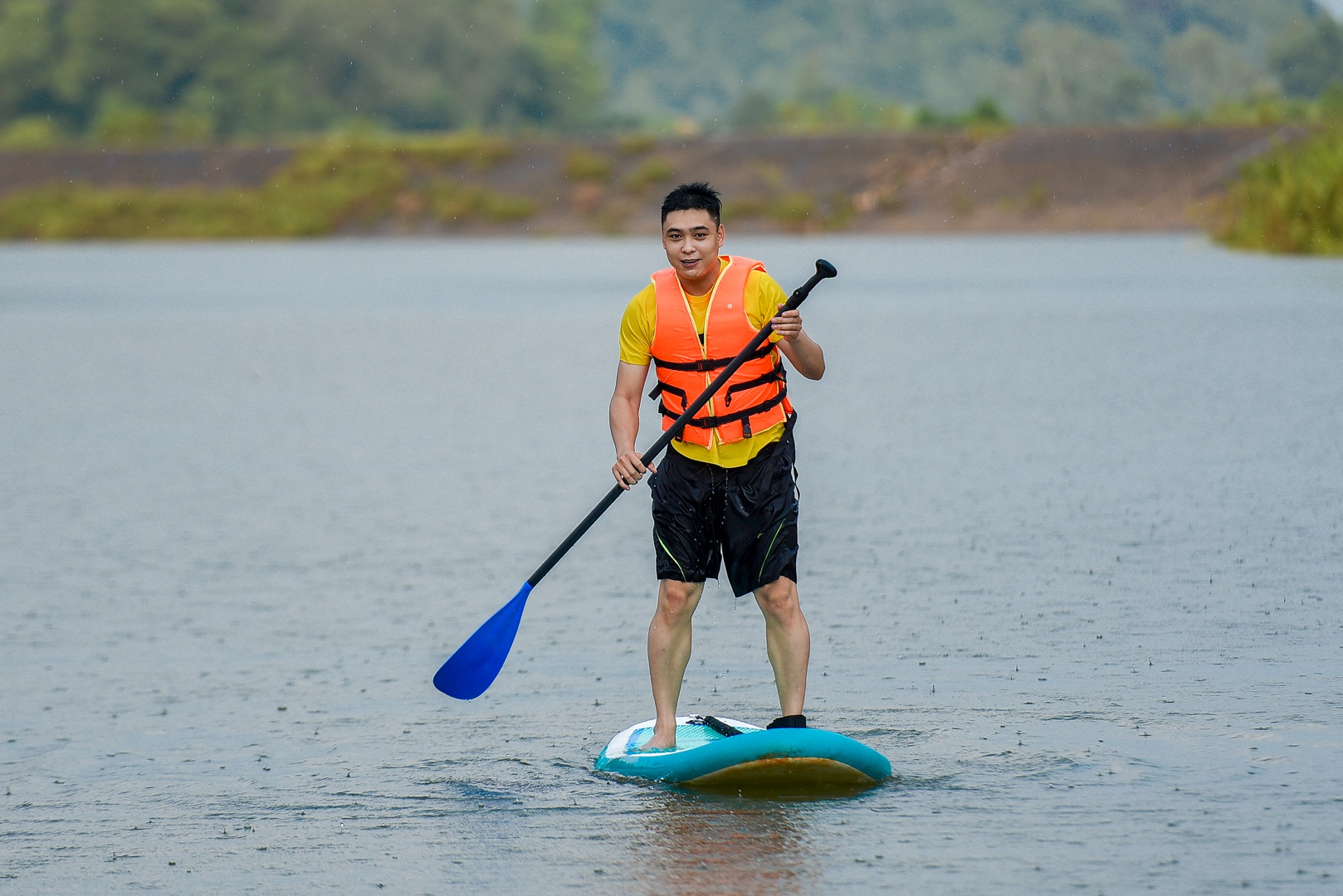 at chom nui lake breathe in the sense of tranquility