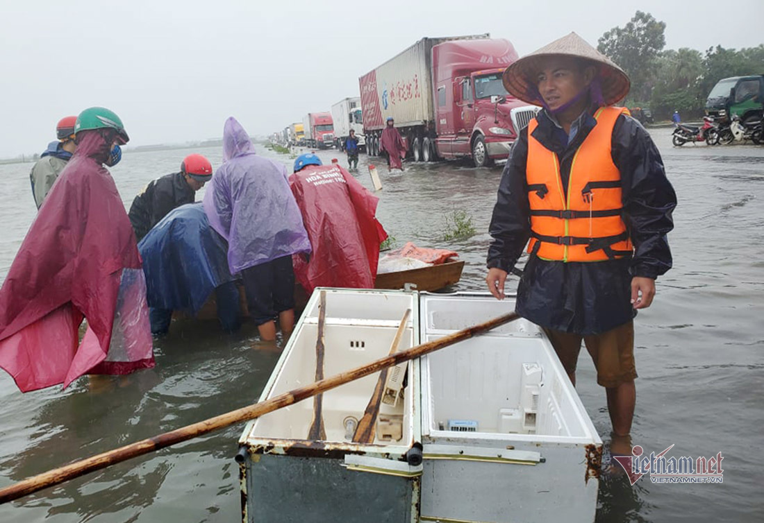 fridges turned into lifeboats during record flooding in central vietnam