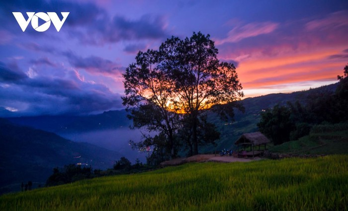 Glorious sunset in Vietnam’s mountainous regions Glorious sunset in Vietnam’s mountainous regions