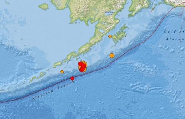 A reported 7.5 magnitude earthquake off the alaska peninsula on monday prompted tsunami warnings for a vast swath of communities.