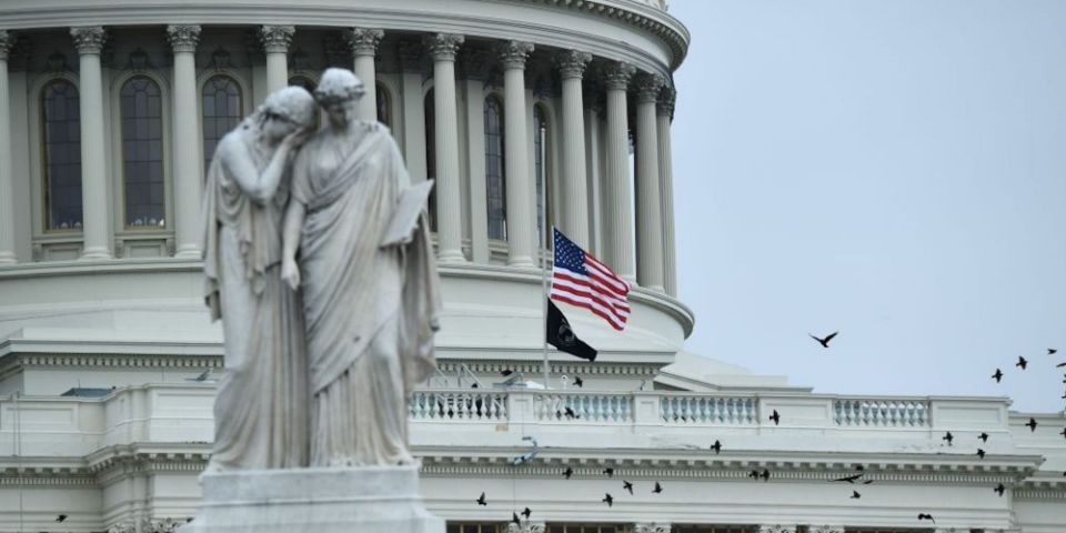 President Trump ordered flags lowered at the White House, and all public buildings and grounds until sunset on Jan. 13 (Photo: Yahoo News Canada)  